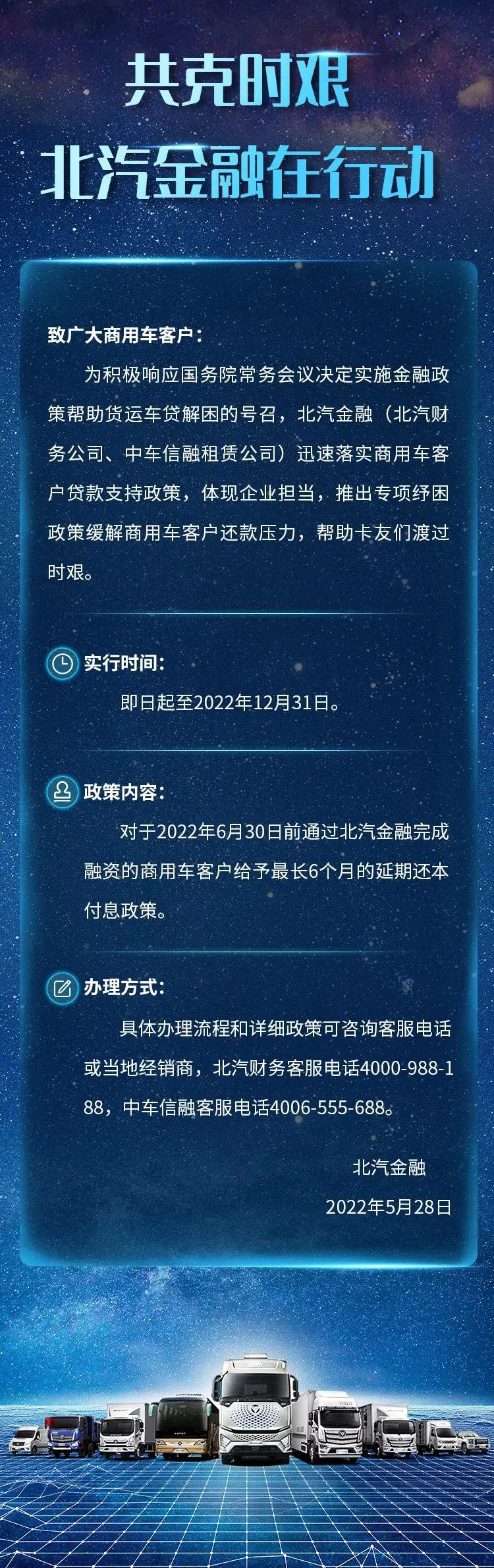 积极响应 | 麻将胡了2
推出商用车延期还贷政策 积极响应 | 麻将胡了2
推出商用车延期还贷政策
